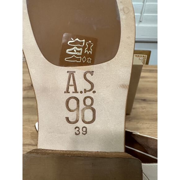 A.S. 98 Averi Shoes Milk Leather Size 8.5 US 39 EU NWOB Elegant Simple - Picture 15 of 16